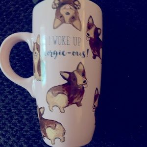 Corgi mug with lid